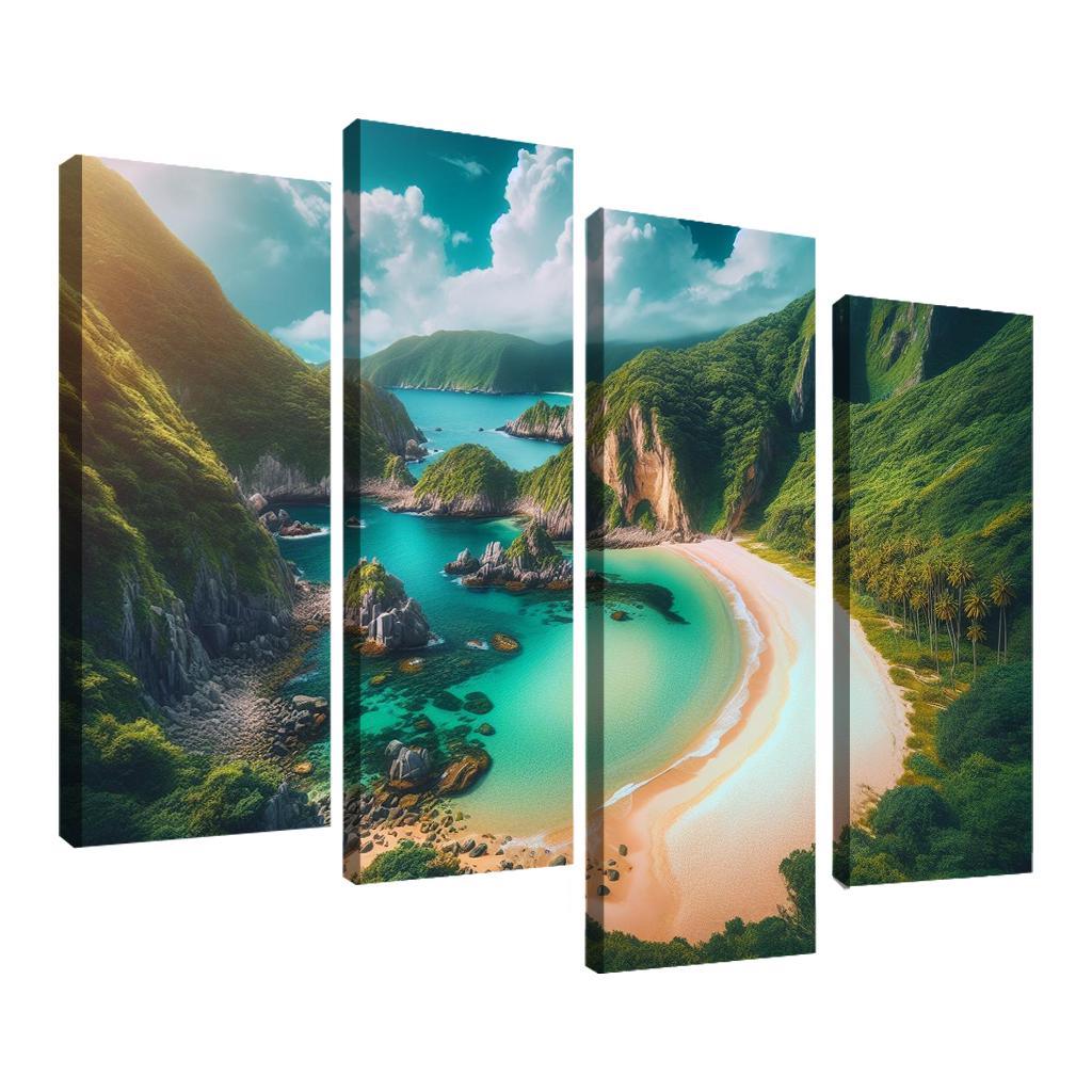 Mystic Cove Beach Modern Paintings Frame