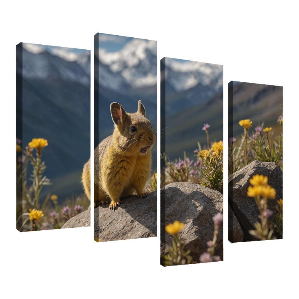 The Elusive Pika Mountain Sentinel Canvas Paintings Frame