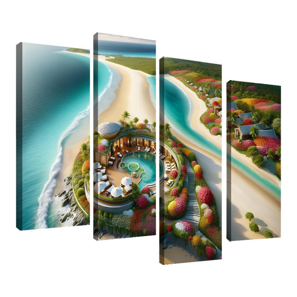 Tranquility Beach Spa And Nature Retreat Premium Artwork Frames