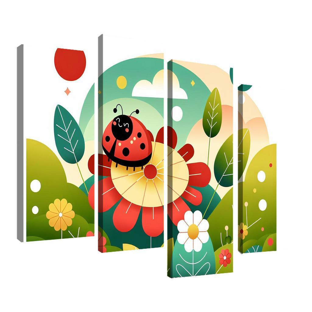 Lively Ladybug - Garden Friend Framed Paintings