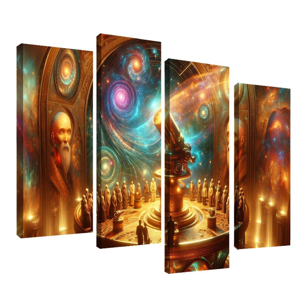 The Timeless Observatory 4 Piece HD Canvas Wall Art-Original Frame