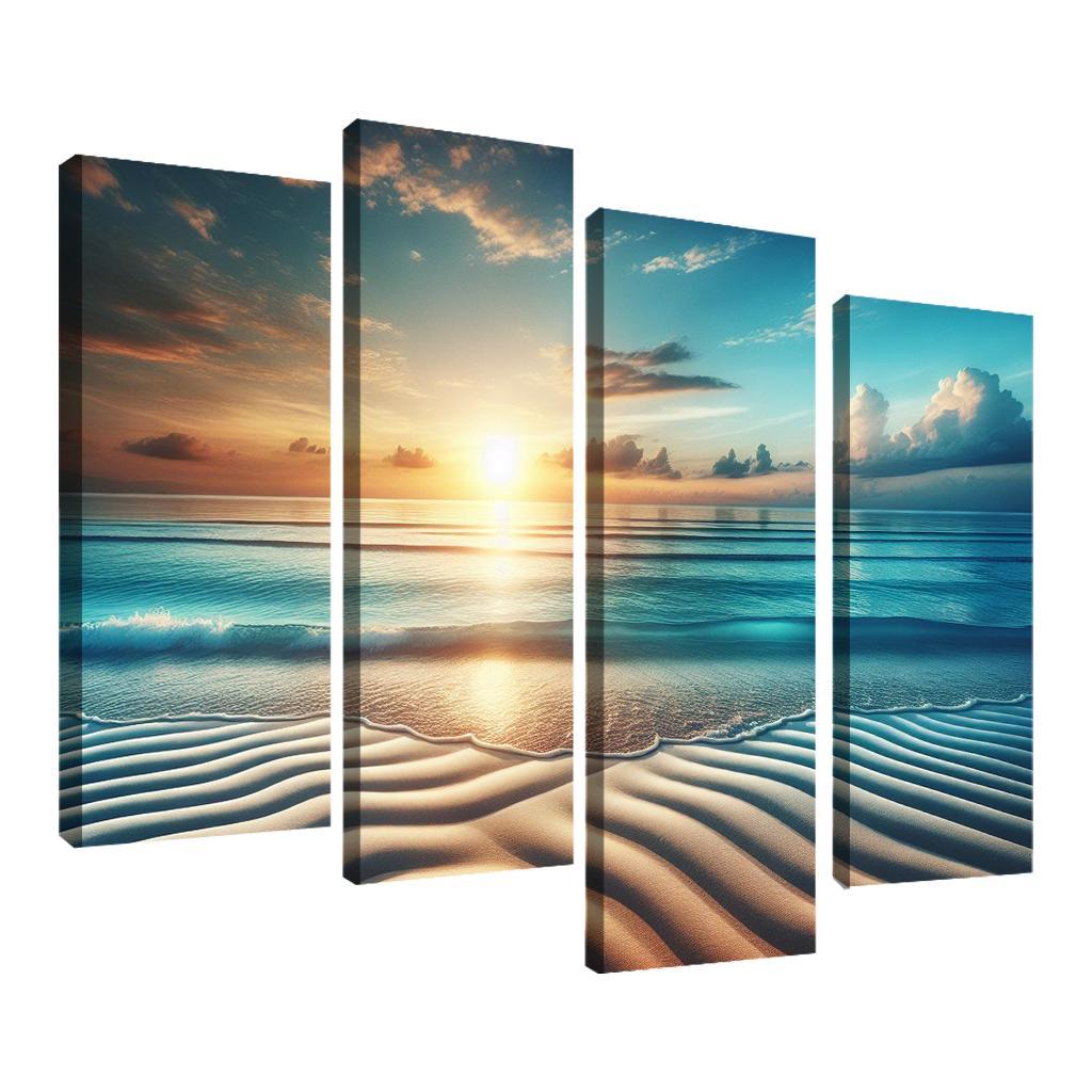Blue Horizon Beach A Picture-perfect Retreat Custom Paintings Frame