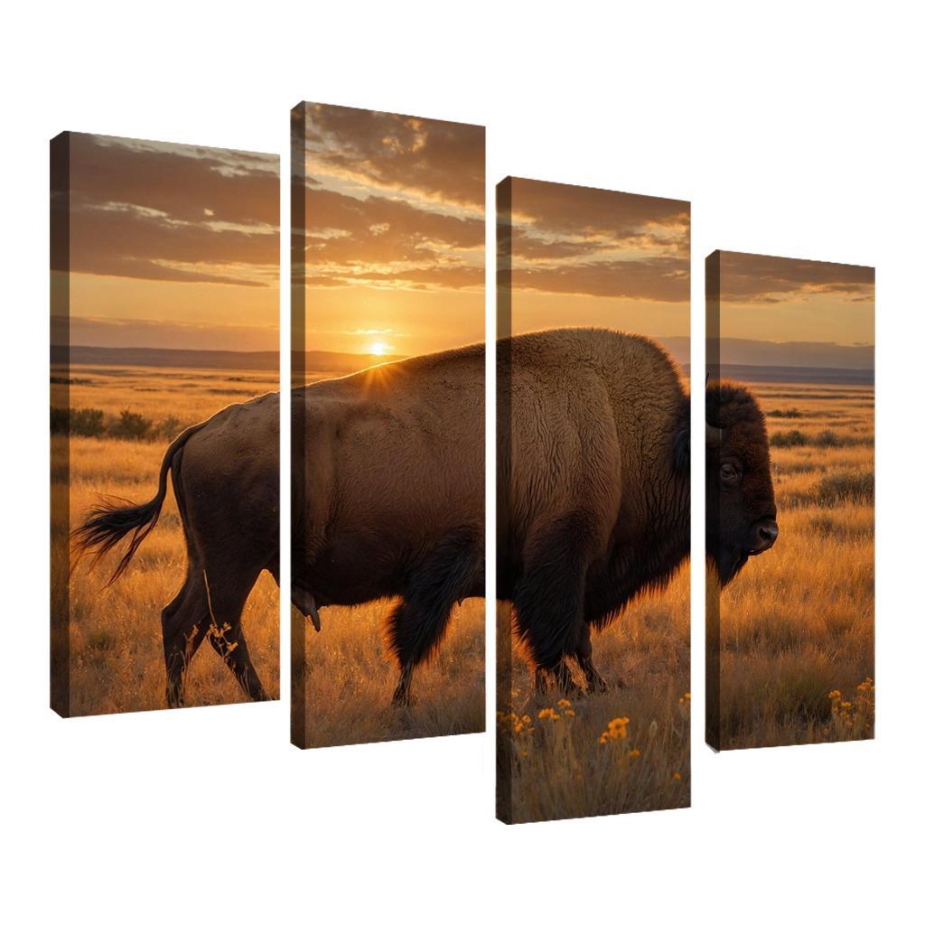 The Powerful Bison Icons Of The Plains Canvas Paintings Frame