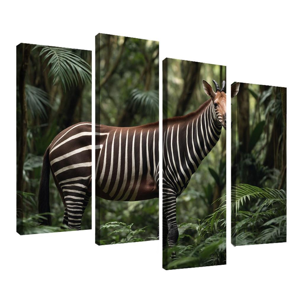 The Unique Okapi In The African Forests Framed Paintings