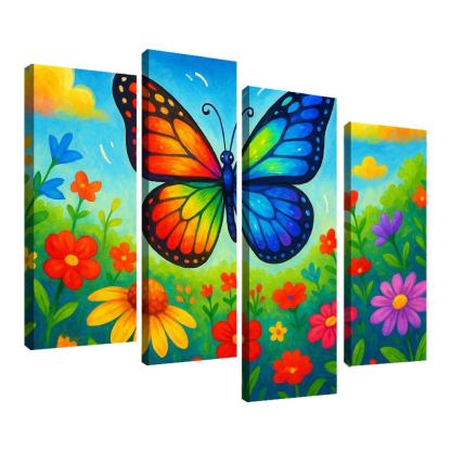 Radiant Rainbow Butterfly Quest Premium Artwork Frames