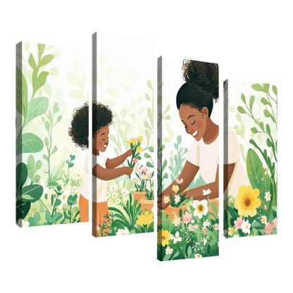 The Blossoming Path A Mothers Nurturing Journey Canvas Paintings Frame
