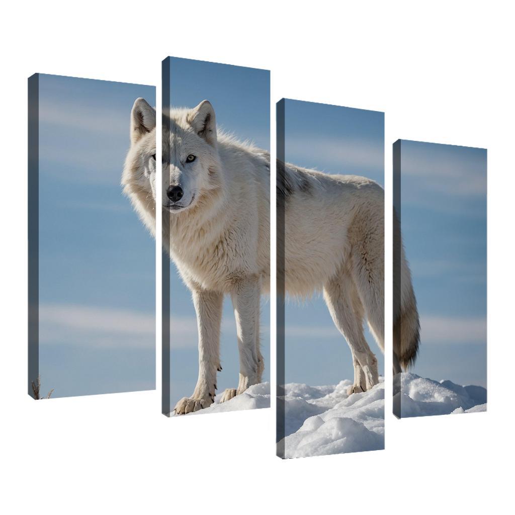 The Resilient Arctic Wolf Ghost Of The Tundra Canvas Paintings Frame