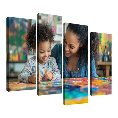 A Canvas Of Love A Mothers Artistic Spirit Canvas Paintings Frame