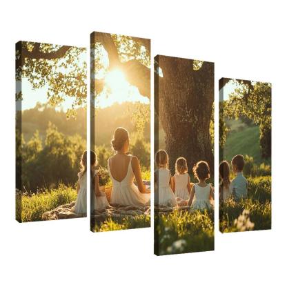 Roots Of Love A Mothers Family Tree Canvas Paintings Frame