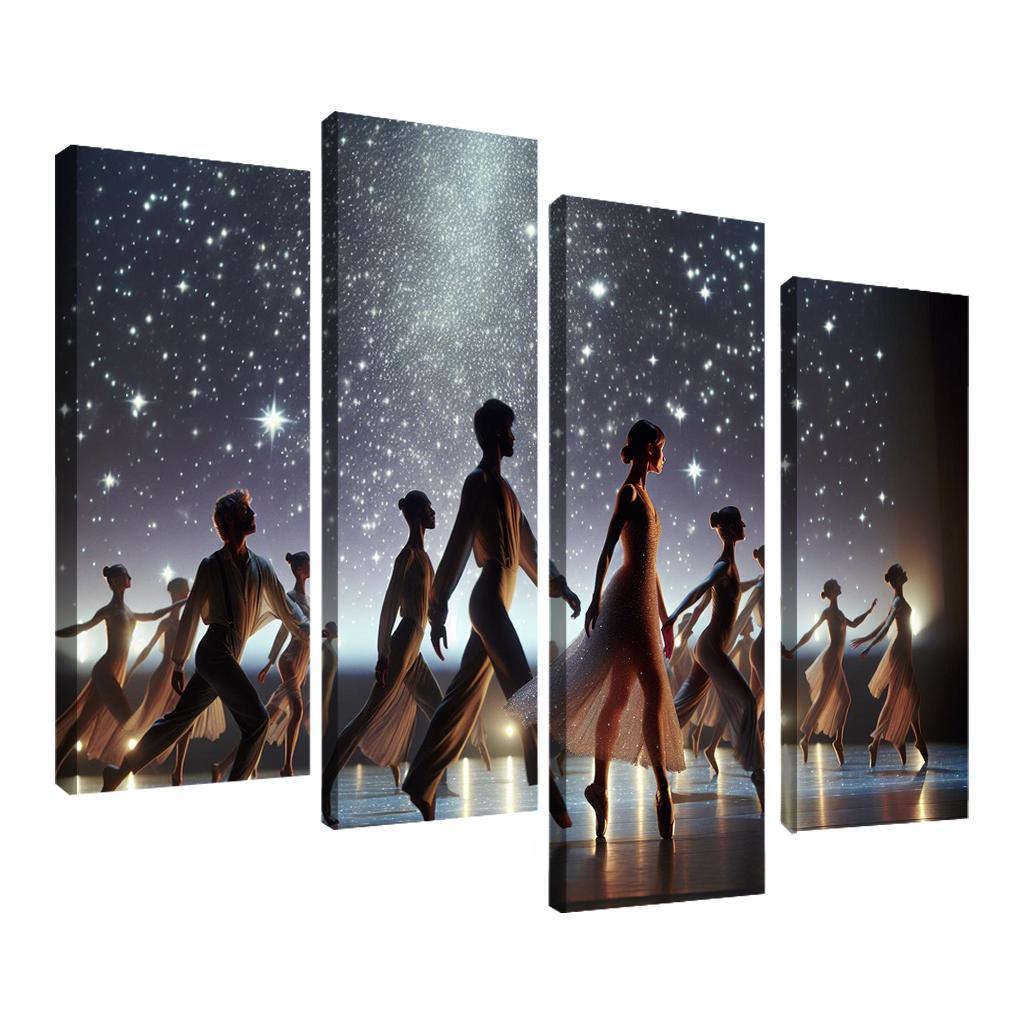 Tango del Cielo The Dance of Heaven 4 Piece HD Canvas Wall Art-Original Frame