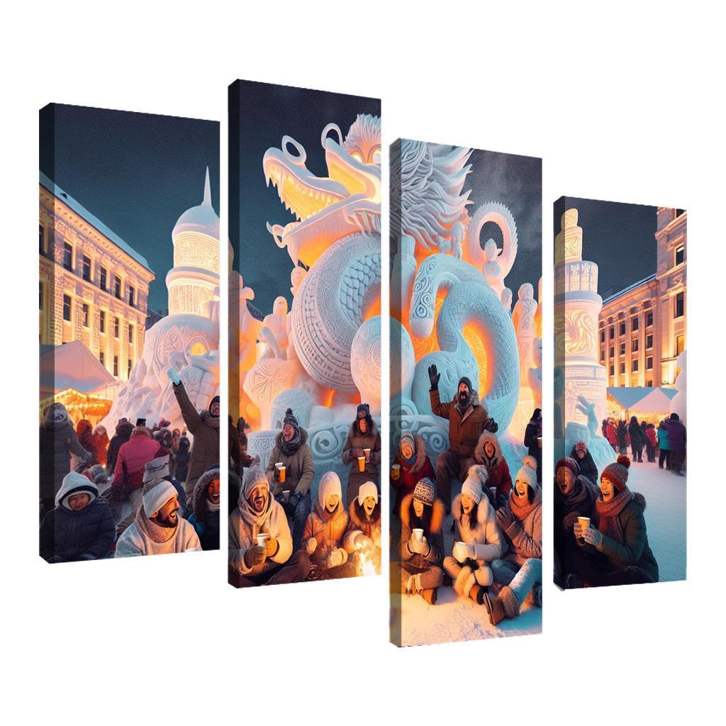 Sapporo Snow Festival Canvas Paintings Frame