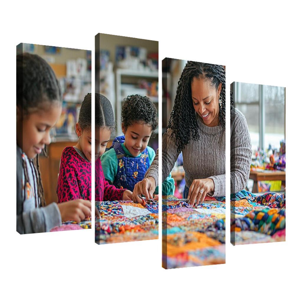 The Fabric Of Love A Mothers Influence Modern Paintings Frame