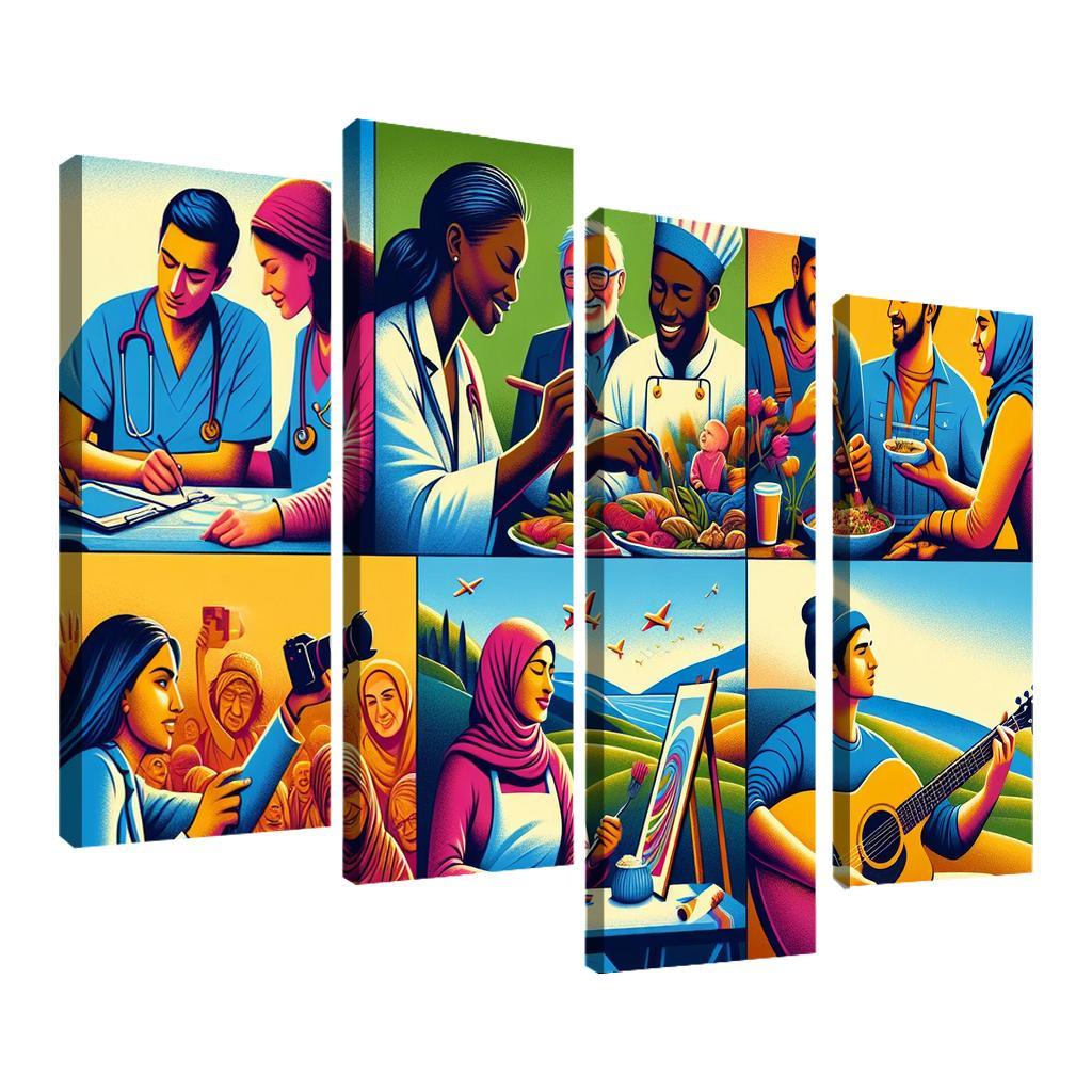 Voices Of Resilience Stories Of Refugee Empowerment Custom Paintings Frame