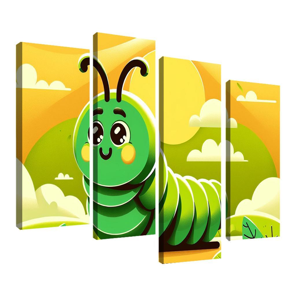 Curious Caterpillar Modern Paintings Frame