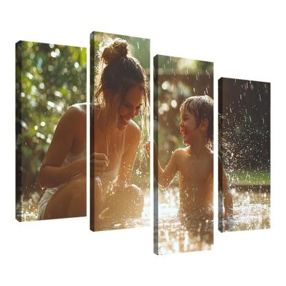 Dancing In The Rain A Mothers Joyful Spirit Custom Paintings Frame