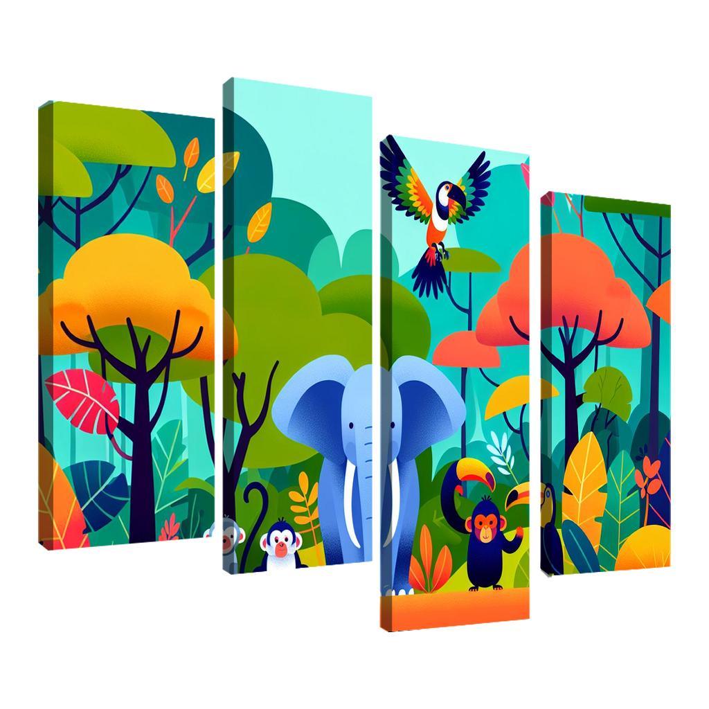 Joyful Jungle - Wild Adventures Framed Paintings