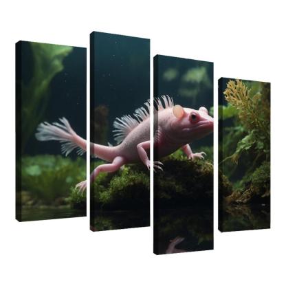 The Mysterious Axolotl Nature's Living Fossil Framed Paintings