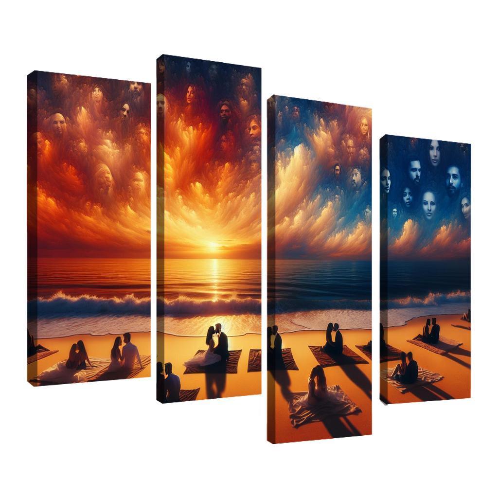 Sunset Oasis Romantic Getaway Art Trends