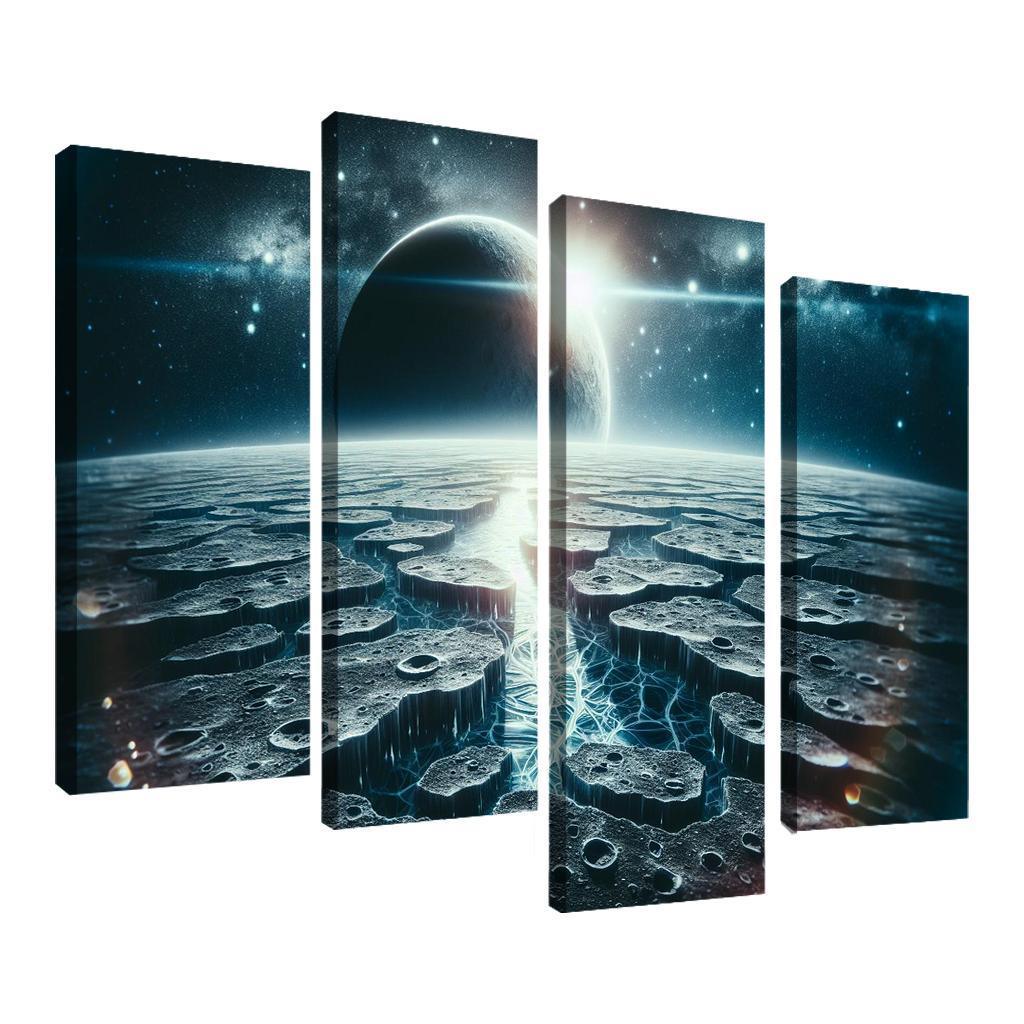 The Exploration Of Planetary Moons Abstract Paintings Frame