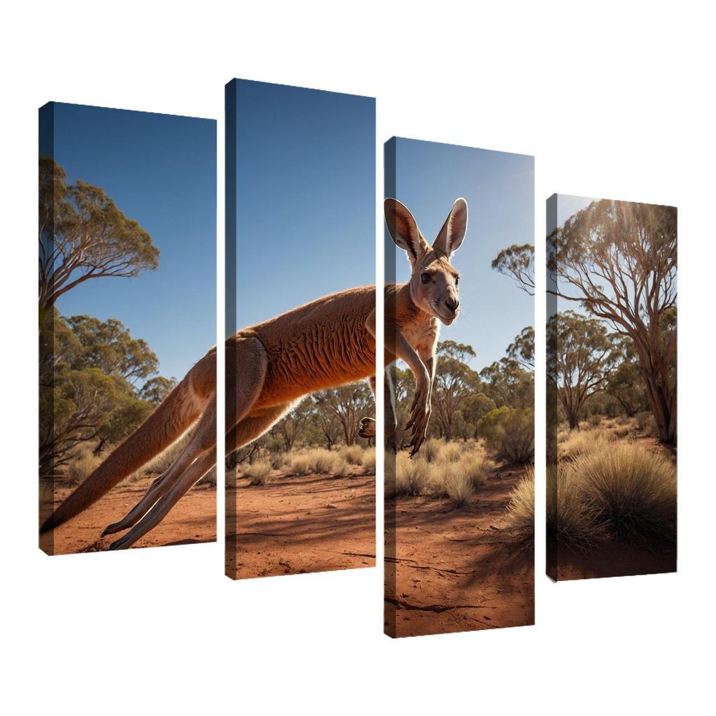 The Enigmatic Red Kangaroo Multi-panel Paintings