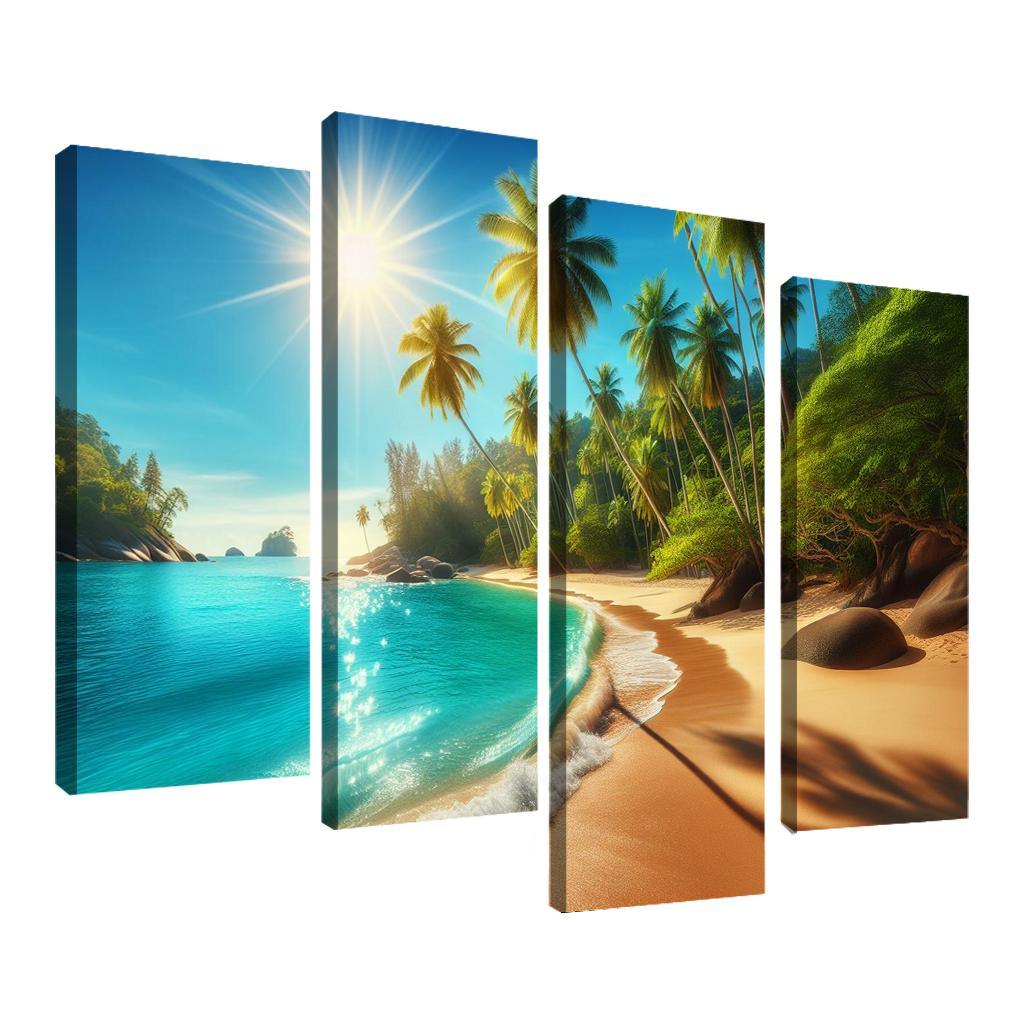 Secluded Oasis Beach Premium Artwork Frames