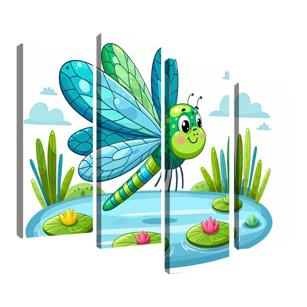Daring Dragonfly Modern Paintings Frame