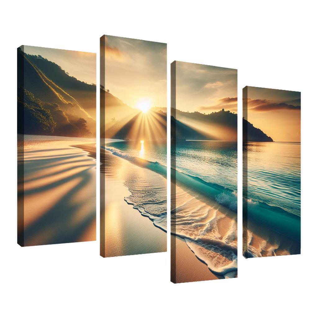 Secluded Sunrise Bay Custom Paintings Frame