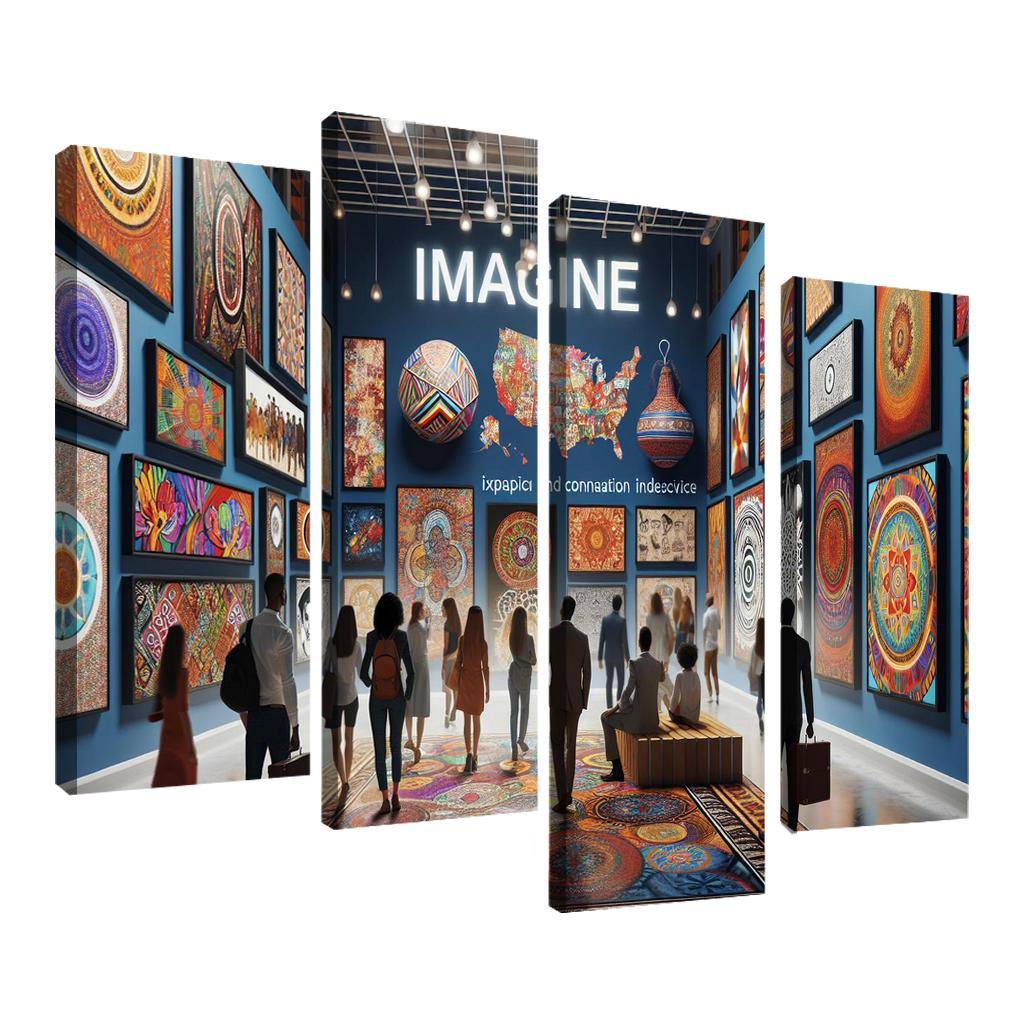 Bridging Cultures Artistic Expressions Of Unity Framed Paintings