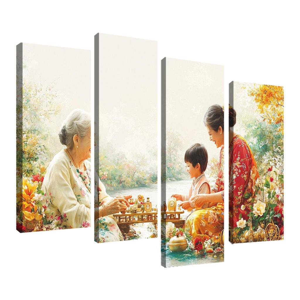 A Bridge Of Love The Connection Between Generations Custom Paintings Frame