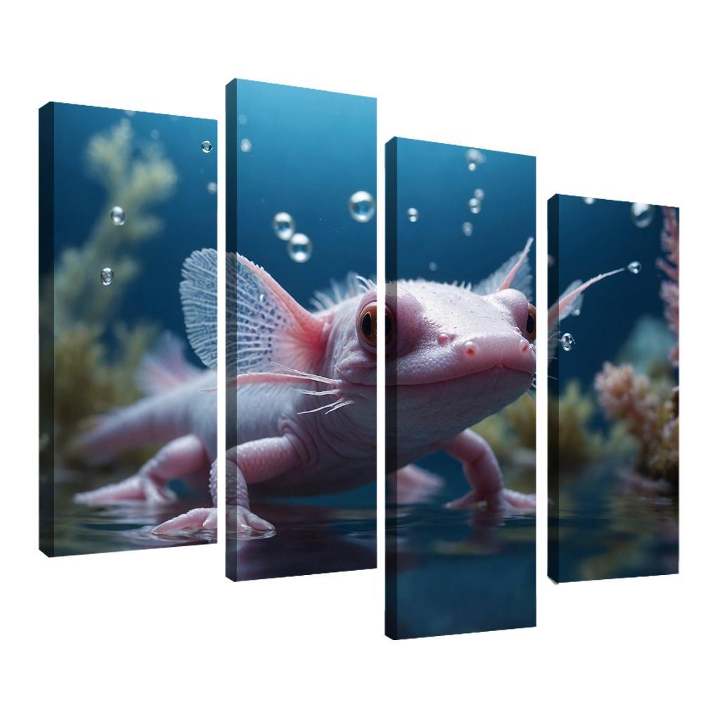 The Fascinating Axolotl Multi-panel Paintings