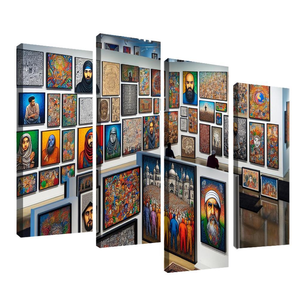 Fragments Of Reality Exploring Identity And Belonging Multi-panel Paintings