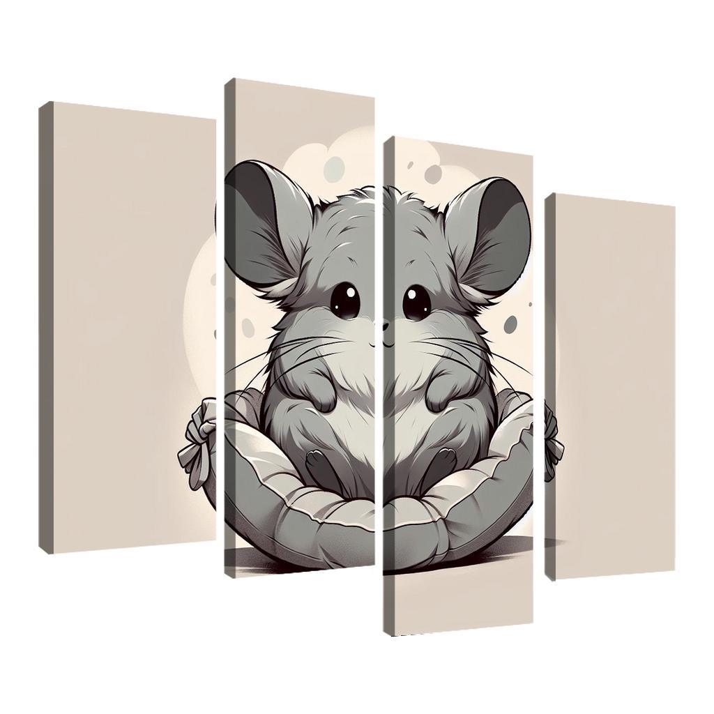 Cheerful Chinchilla - Cuddle Buddy Framed Paintings
