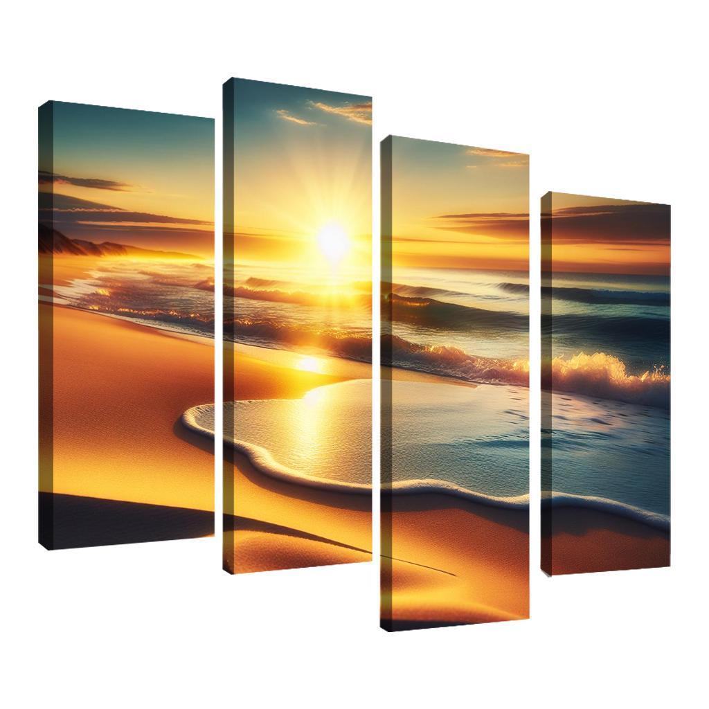 Golden Horizon Sunrise Spectacle Custom Paintings Frame