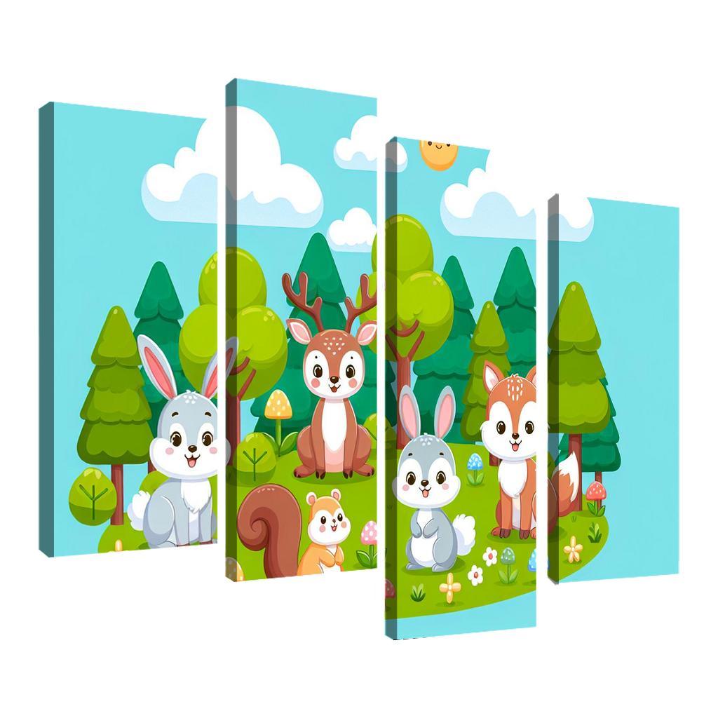 Friendly Forest Friends Premium Artwork Frames
