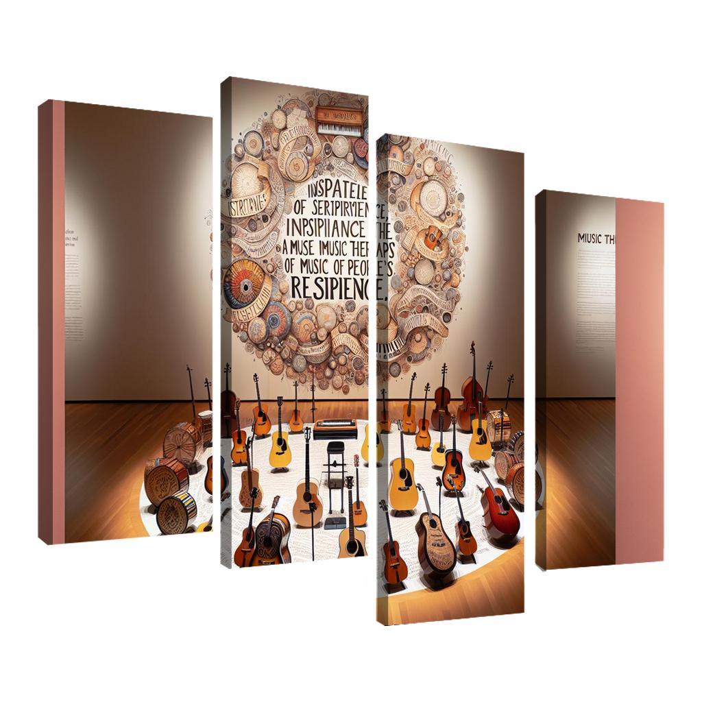 Melodies Of The Unheard Advocating For Music Therapy Multi-panel Paintings