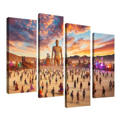Burning Man - Usa Framed Paintings