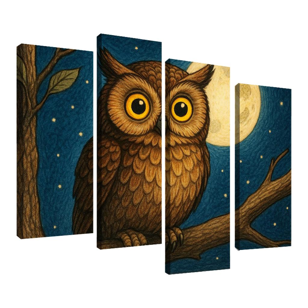Wise Owl Night Watcher Premium Artwork Frames