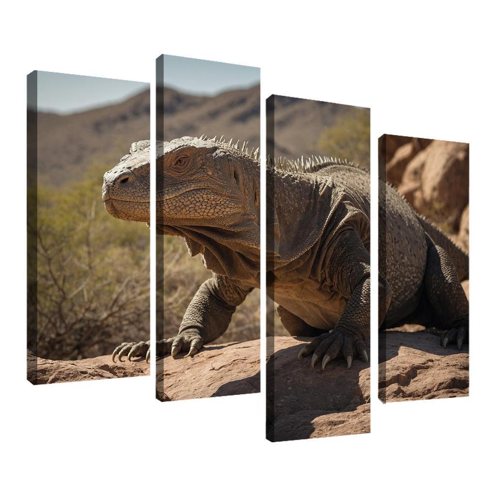 The Powerful Komodo Dragon Apex Predator Of The Islands Modern Paintings Frame