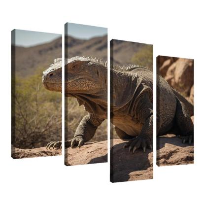 The Powerful Komodo Dragon Apex Predator Of The Islands Modern Paintings Frame