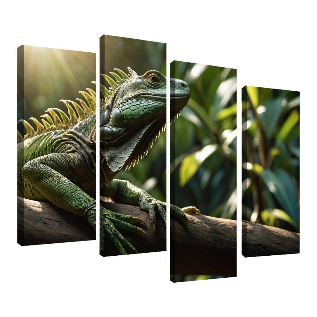 The Mysterious Green Iguana Giant Of The Tropics Modern Paintings Frame