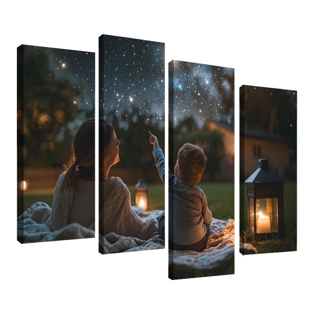 Beneath The Stars Nighttime Conversations Custom Paintings Frame
