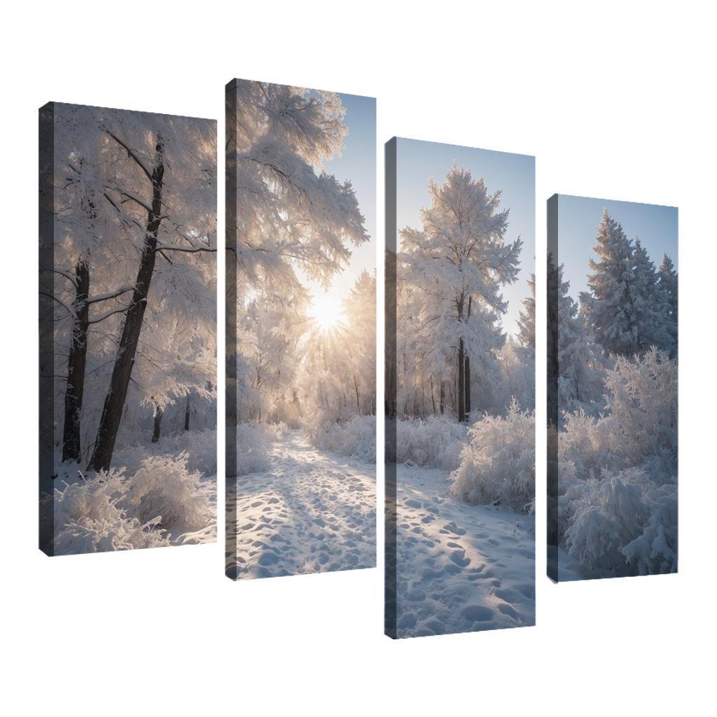 The Radiance Of Snowy Winter Landscapes Oil Paintings Frame