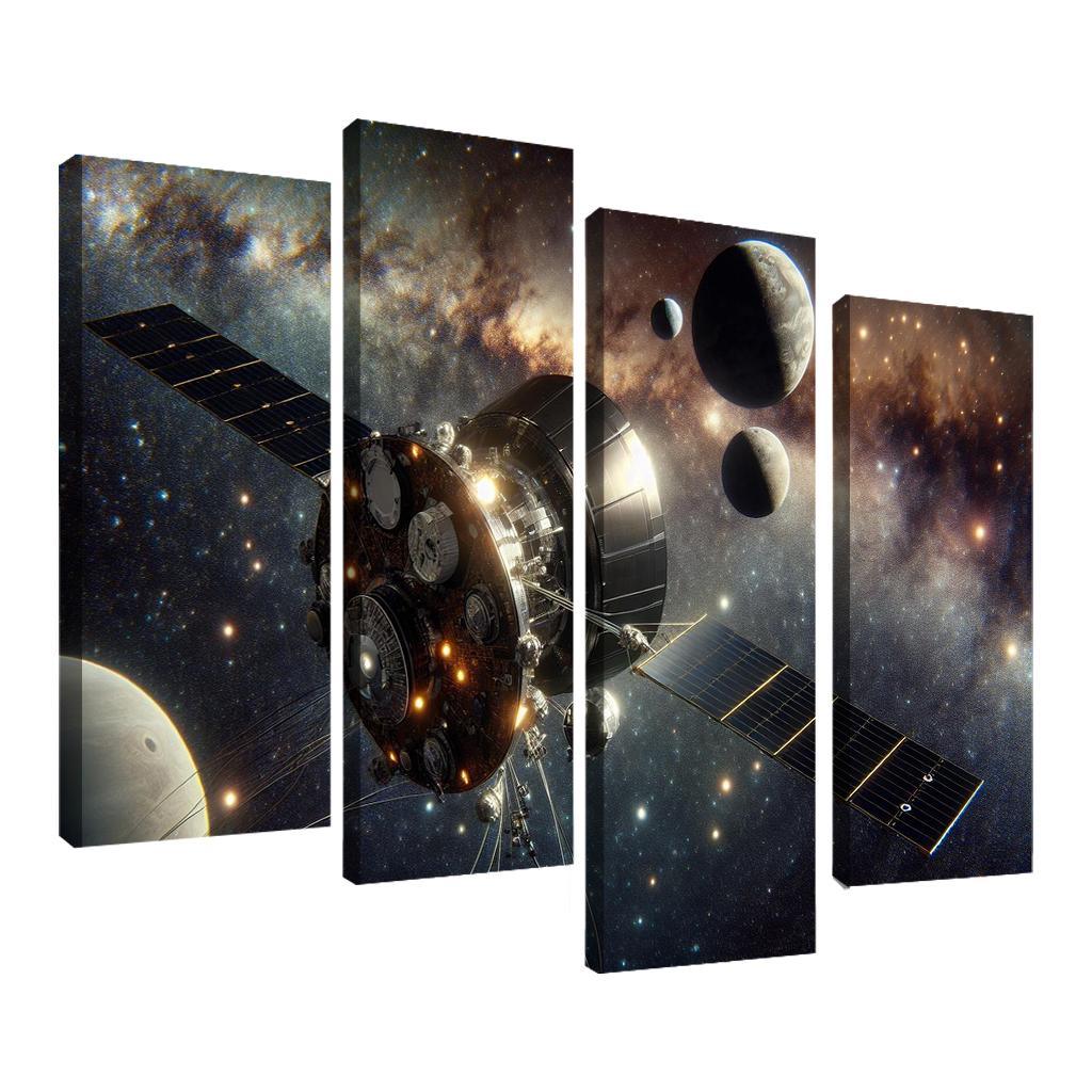 The Journey Of Space Probes A Cosmic Odyssey Abstract Paintings Frame