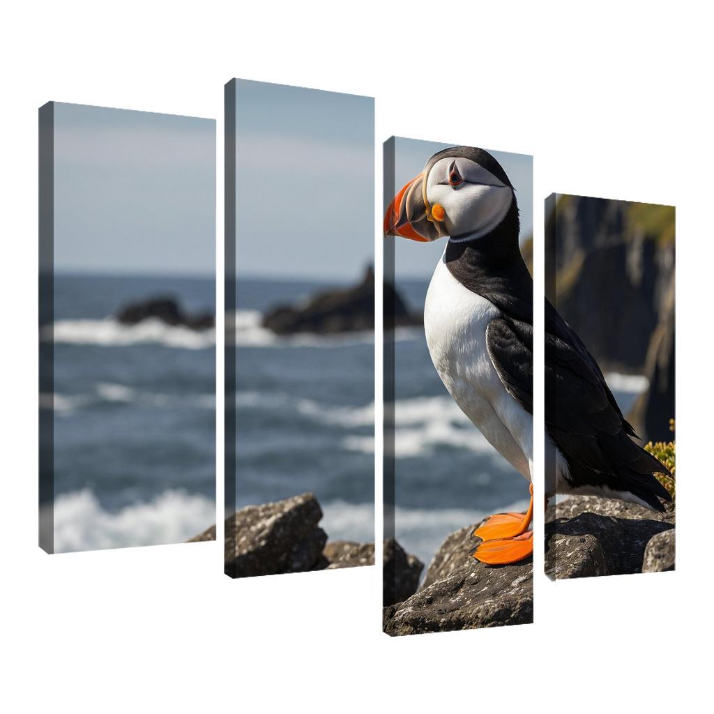 The Magnificent Puffin The Clown Of The Sea Custom Paintings Frame