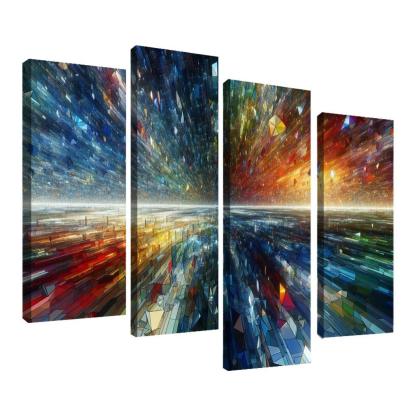 Fragments of Infinite Possibility 4 Piece HD Canvas Wall Art-Original Frame