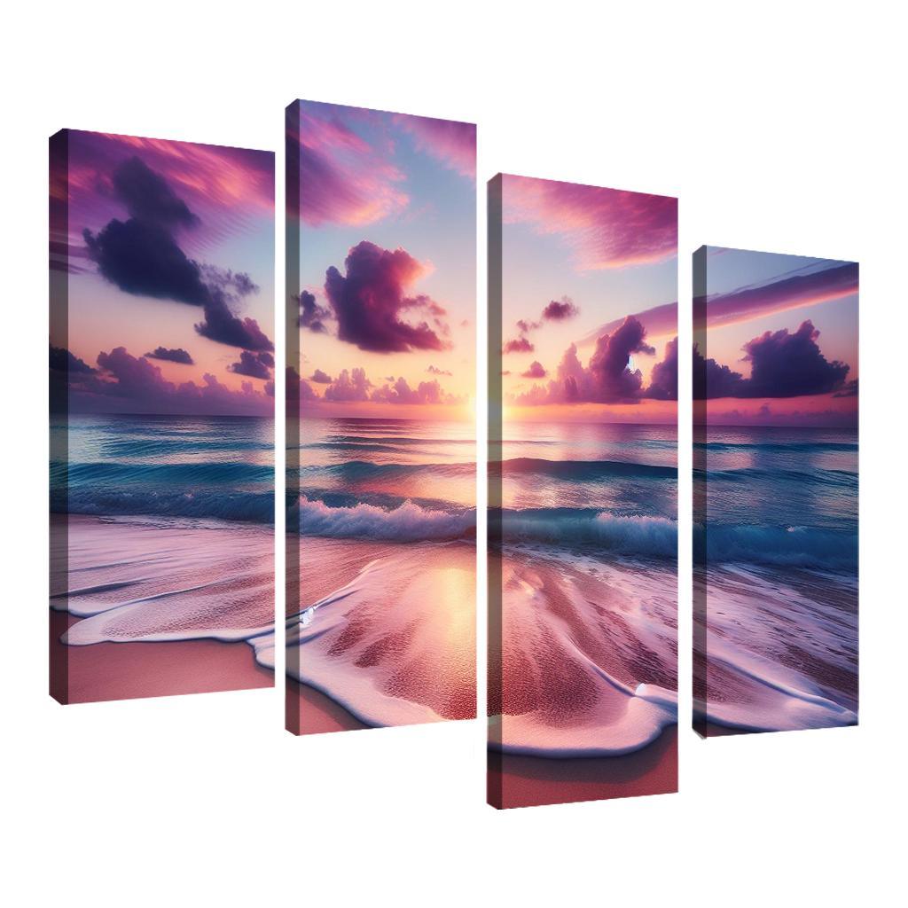 Sunrise Vista Coastal Meditation Spot Oil Paintings Frame