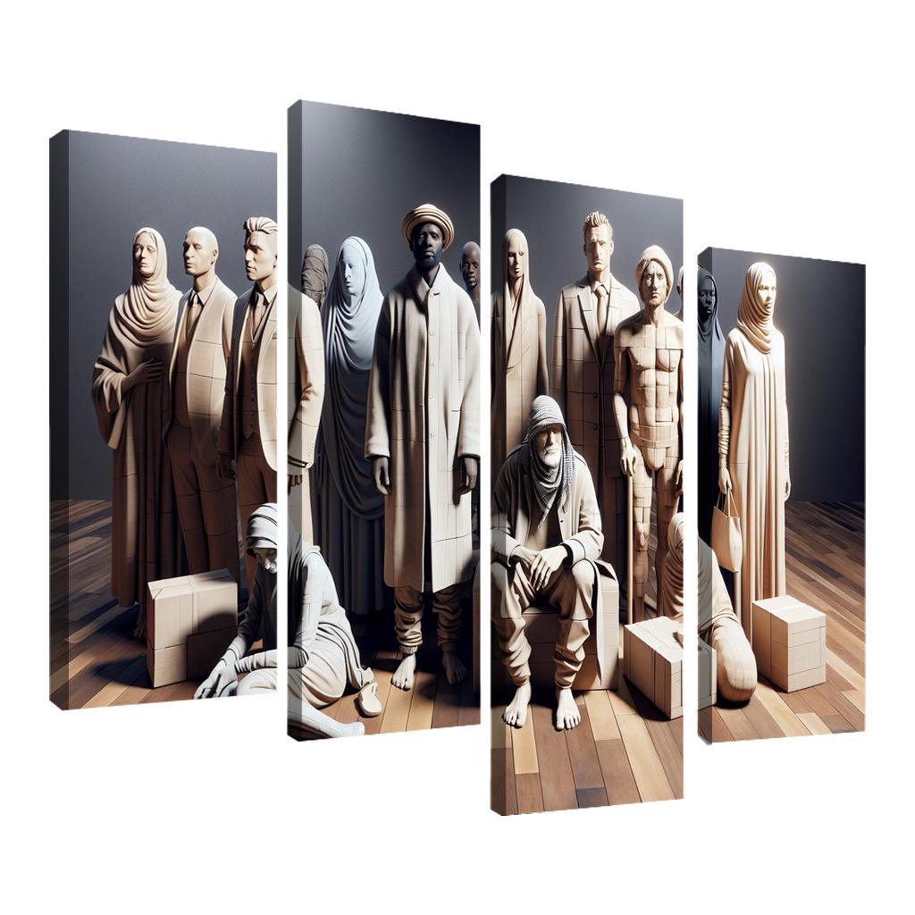 Empathy In Action Addressing Homelessness Through Art Multi-panel Paintings