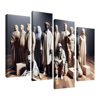 Empathy In Action Addressing Homelessness Through Art Multi-panel Paintings