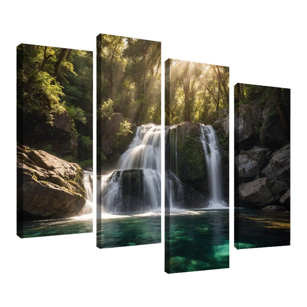 The Cascade Of Silver Falls Oil Paintings Frame