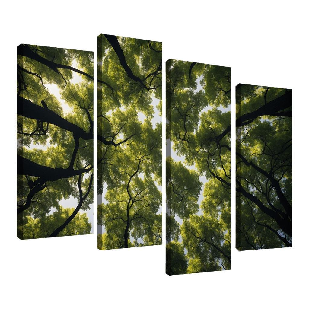 The Ethereal Splendor Of Treetop Canopies Oil Paintings Frame